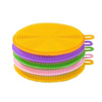 Multipurpose round vegetable fruits dish washing clean tool kitchen dish brush cleaning brushes